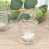 6 Pack Clear Glass Primrose Candle Holders, Votive Tealight Holders