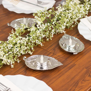 Transform Your Event with Silver Metal Maple Leaf Tealight Candle Holders