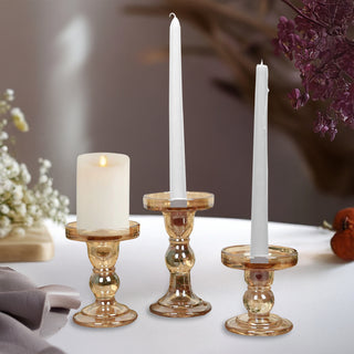 <span style="background-color:transparent;color:#000000;">Amber Gold Premium Glass Pillar Candle Holders</span>