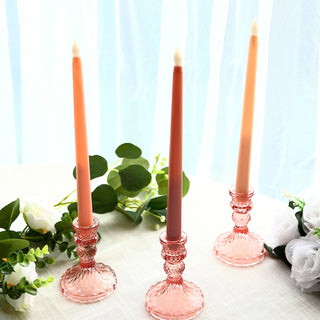 <h3 style="margin-left:0px;">Elegant and Durable Dusty Rose Taper Candle Holders