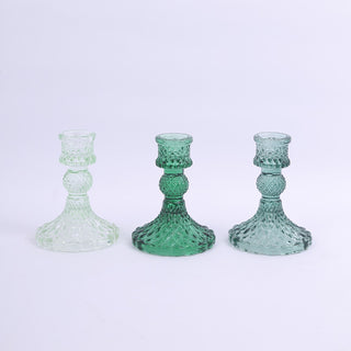 Enhance Any Space with Reversible Crystal Taper Candlestick Holders