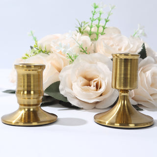 <strong>Exquisite Gold Pillar Candle Base </strong>