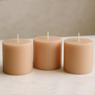 Décor ideas using Beige pillar candles