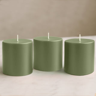 D&eacute;cor ideas using Dusty Sage Green pillar candles