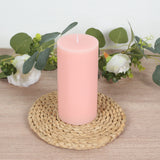 12-Pack 3x6inch Unscented Dripless Pillar Candles – Blush Long-Burning Wax Candles Cotton Wicks