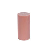 12-Pack 3x6 Unscented Dripless Pillar Candles – Dusty Rose Long-Burning Paraffin Wax#whtbkgd_99