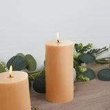 6-Pack 3x6inch Unscented Dripless Pillar Candles – Beige Long-Burning Wax Candles