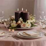 6-Pack 3x6inch Unscented Dripless Pillar Candles – Cinnamon Brown Long-Burning