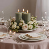 6-Pack 3x6inch Unscented Dripless Pillar Candles – Dusty Sage Green Long-Burning