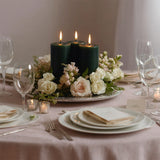 6-Pack 3x6inch Unscented Dripless Pillar Candles – Hunter Emerald Green Long-Burning