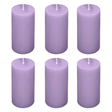 6-Pack 3x6inch Unscented Dripless Pillar Candles – Lavender Lilac Long-Burning#whtbkgd_99