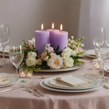 6-Pack 3x6inch Unscented Dripless Pillar Candles – Lavender Lilac Long-Burning