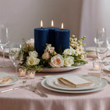 6-Pack 3x6inch Unscented Dripless Pillar Candles – Navy Blue Long-Burning Wax Candles