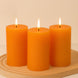 6-Pack 3x6inch Unscented Dripless Pillar Candles – Orange Long-Burning Wax Candles