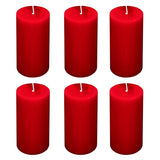 6-Pack 3x6inch Unscented Dripless Pillar Candles – Red Long-Burning Wax Candles#whtbkgd_99