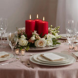 6-Pack 3x6inch Unscented Dripless Pillar Candles – Red Long-Burning Wax Candles