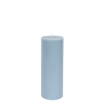 12-Pack Unscented Pillar Candles – Dripless 3x8inch Dusty Blue Paraffin Wax Smokeless Cotton#whtbkgd