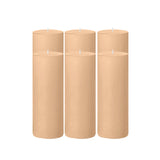 Set of four beige pillar candles on a plain background #whtbkgd