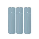 6-Pack Unscented Dripless Pillar Candles 3x9inch Dusty Blue Paraffin Wax Smokeless Cotton#whtbkgd_99
