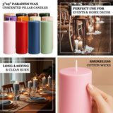 6-Pack Unscented Dripless Pillar Candles 3x9inch Ivory Paraffin Wax Smokeless Cotton Wicks