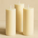 6-Pack Unscented Dripless Pillar Candles 3x9inch Ivory Paraffin Wax Smokeless Cotton Wicks