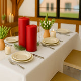 6-Pack Unscented Dripless Pillar Candles 3x9inch Red Paraffin Wax Smokeless Cotton Wicks