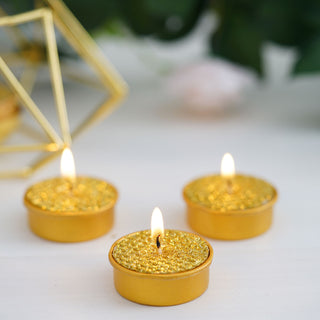 Add a Touch of Elegance with Metallic Gold Tealight Candles