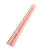 12 Pack | 11inch Blush Rose Gold Premium Unscented Spiral Wax Taper Candles#whtbkgd