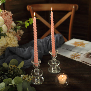 Enhance Your Decor with Blush Unscented Dinner Candle Sticks
