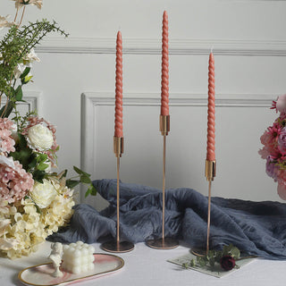 Create a Romantic Atmosphere with Dusty Rose Taper Candles