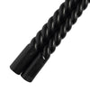 12 Pack | 11inch Black Premium Unscented Spiral Wax Taper Candles