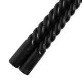 12 Pack | 11inch Black Premium Unscented Spiral Wax Taper Candles