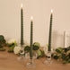 12 Pack 11inch Dusty Sage Green Premium Unscented Spiral Wax Taper Candles