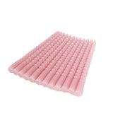 12-Pack Taper Candles Spiral Long Burn Wick Design Pink - Premium Unscented Wax Dinner