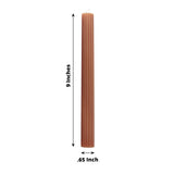 5 Pack | 9inch Beige Premium Unscented Ribbed Wax Taper Candles