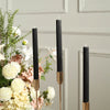 5 Pack | 9inch Black Premium Unscented Ribbed Wax Taper Candles