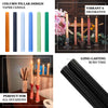 5 Pack | 9inch Black Premium Unscented Ribbed Wax Taper Candles