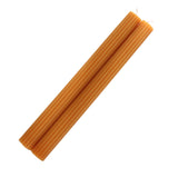 5 Pack | 9inch Gold Premium Unscented Ribbed Wax Taper Candles#whtbkgd