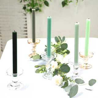 <span style="background-color:transparent;color:#000000;">Versatile Mixed Dusty Sage Green Wax Taper Candles</span>