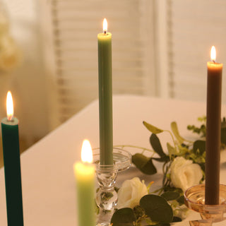 <span style="background-color:transparent;color:#000000;">Long-Lasting Dusty Sage Green Wax Candles</span>