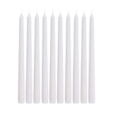 10-Pack Taper Candles Premium Wax Design White - Unscented Candles for Upscale Settings#whtbkgd_99