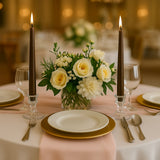 10-Pack Taper Candles Premium Wax Design Cinnamon Brown