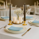 10-Pack Taper Candles Premium Wax Design Cinnamon Brown