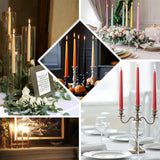 10-Pack Taper Candles Premium Wax Design Ivory - Unscented Candles