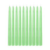 10 Pack Green 10inch Premium Wax Taper Candles, Unscented Candles#whtbkgd_99