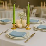 10 Pack Green 10inch Premium Wax Taper Candles, Unscented Candles