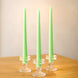 10 Pack Green 10inch Premium Wax Taper Candles, Unscented Candles