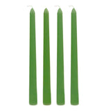 12 Pack Hunter Emerald Green Premium Wax Taper Candles, Unscented Candles - 10inch#whtbkgd