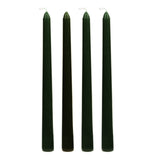 12 Pack Hunter Emerald Green Premium Wax Taper Candles, Unscented Candles - 10inch#whtbkgd