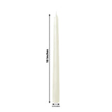 10-Pack Taper Candles Premium Wax Design Ivory - Unscented Candles